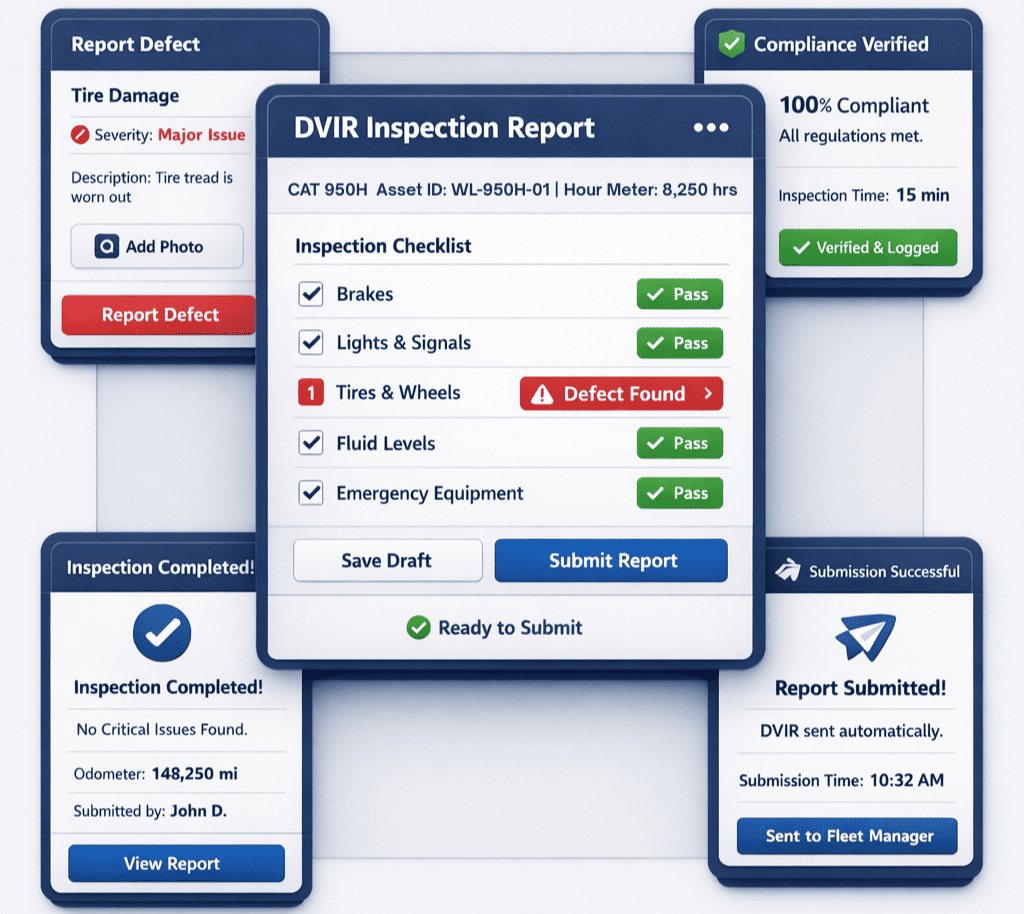 Driver vehicle inspection report