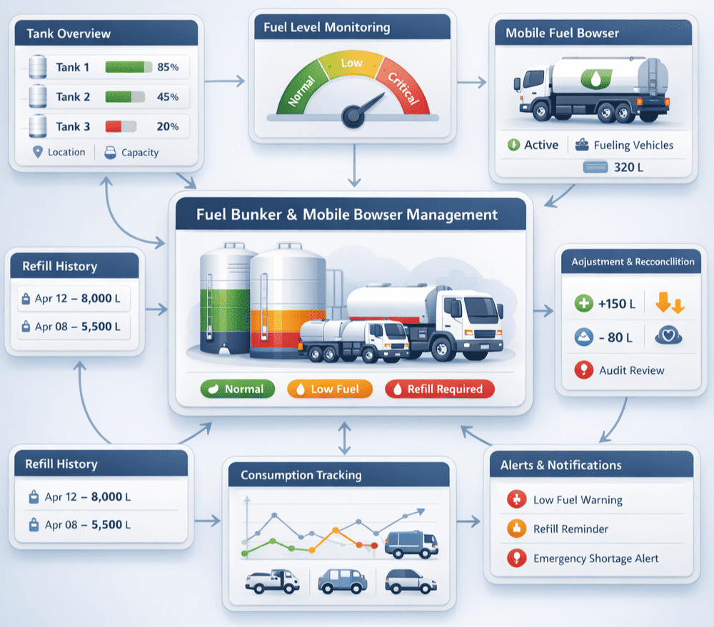 Manage Your Fuel Storage Tanks & Mobile Bowsers