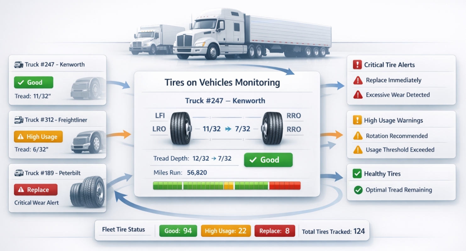 Track tires on every vehicle